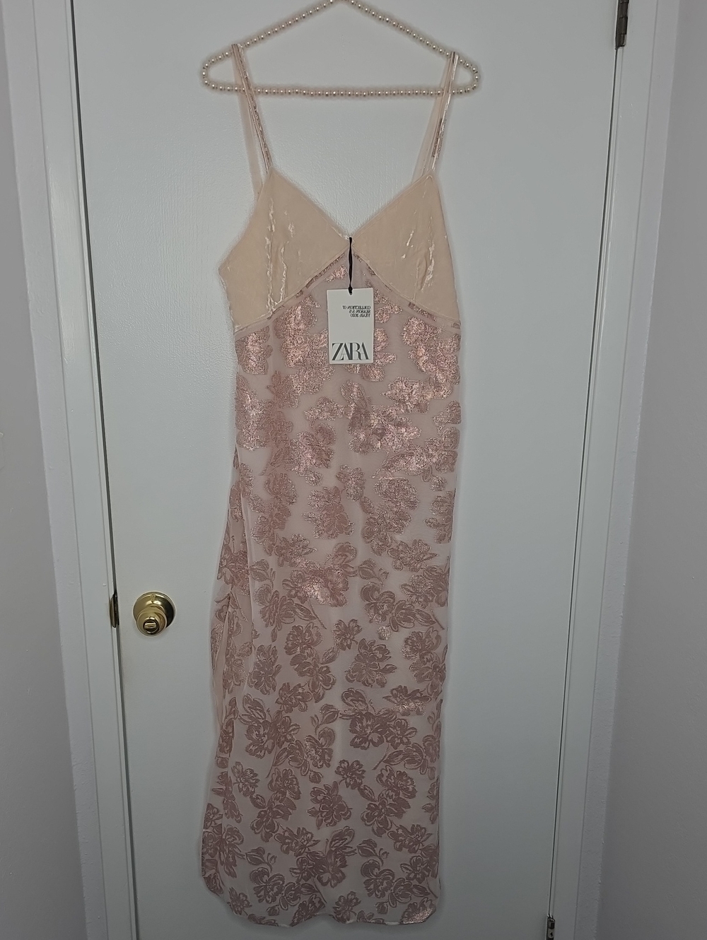 Zara LIMITED EDITION Pink JACQUARD DRESS Size M New - Picture 3 of 11